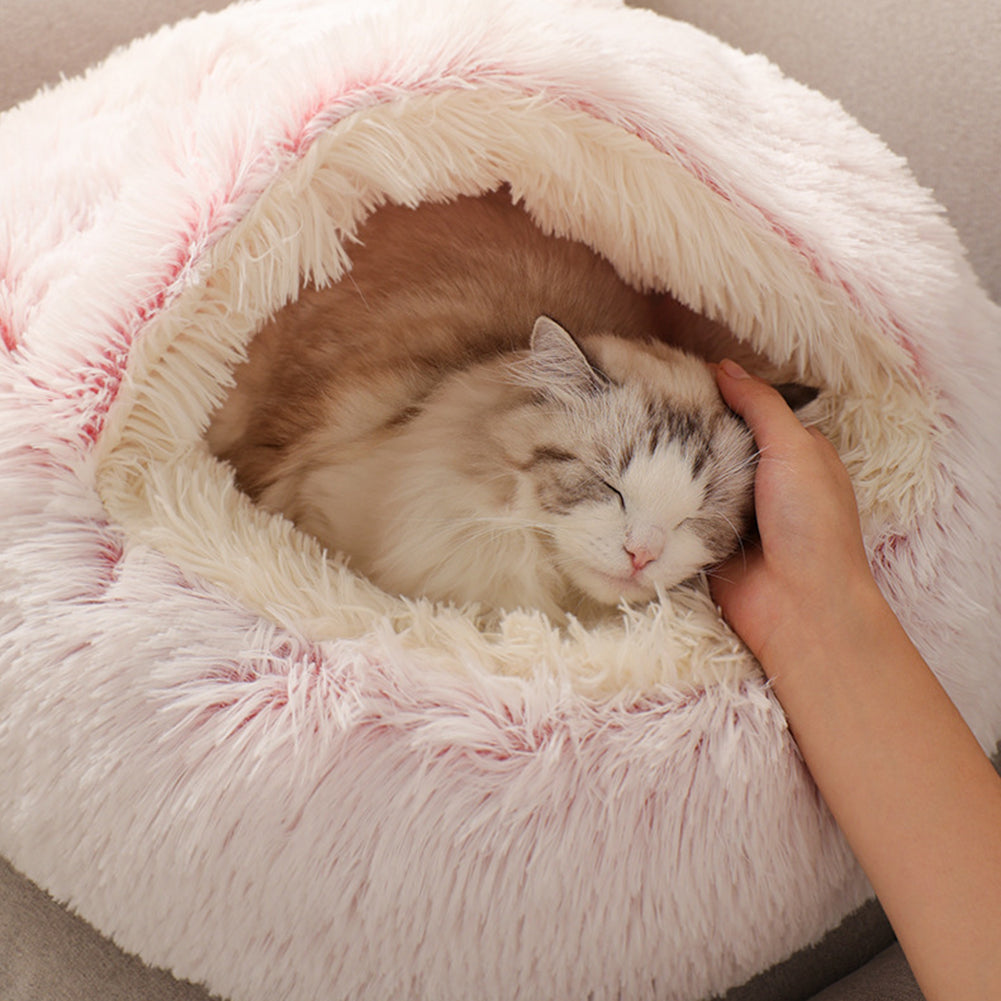 Plush Round Pet Bed