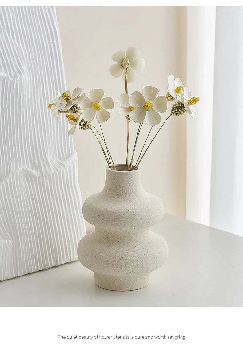 Modern Creative Ceramic Spot Frosted Flower Vase