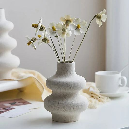 Modern Creative Ceramic Spot Frosted Flower Vase